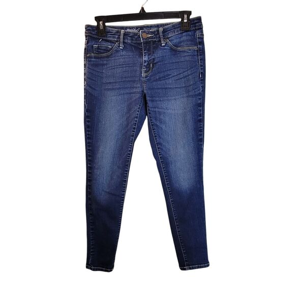 Mossimo Womens Size 4 Blue Solid Skinny Jeggings Jeans - Picture 8 of 11